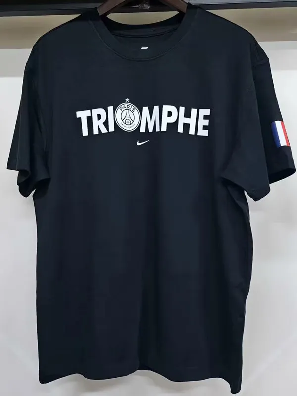25-26 Paris Saint-Germain Black High Quality Casual T-Shirt #圆领