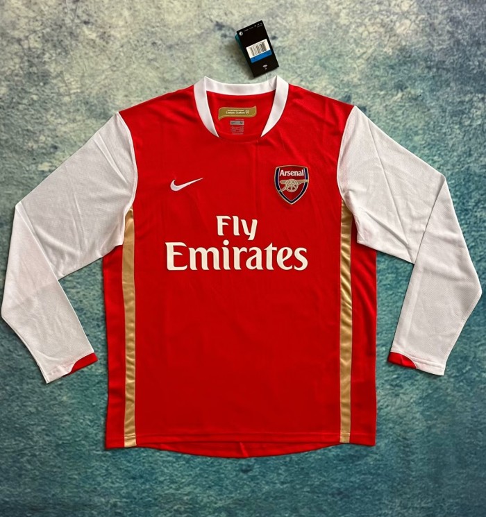 2006-2008 Arsenal Long sleeves Home Retro Soccer Jersey