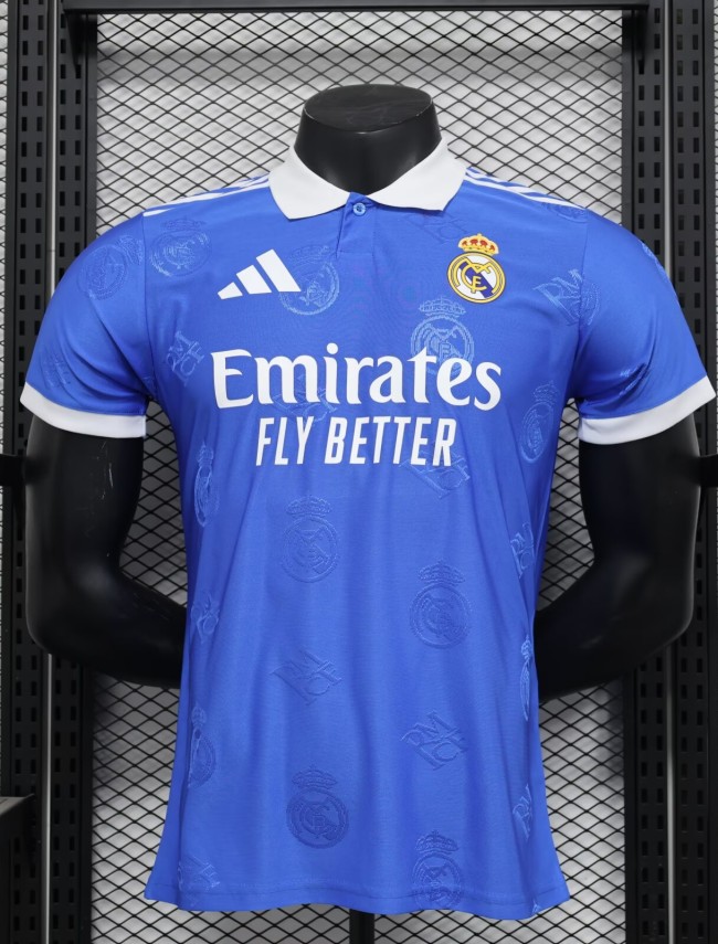 25-26 Real Madrid Blue Special Edition Player Version Training Shirts