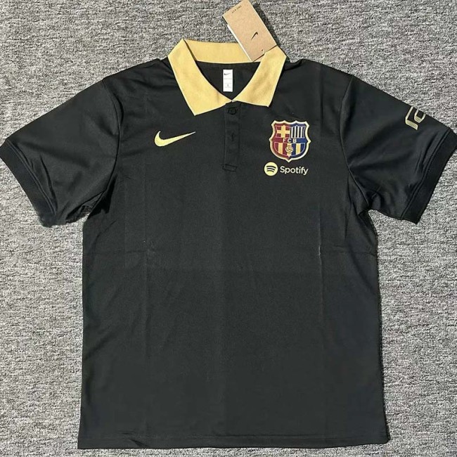 24-25 Barcelona Black Polo Short Sleeve