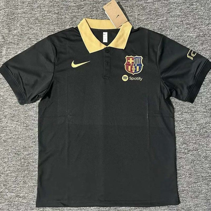 24-25 Barcelona Black Polo Short Sleeve
