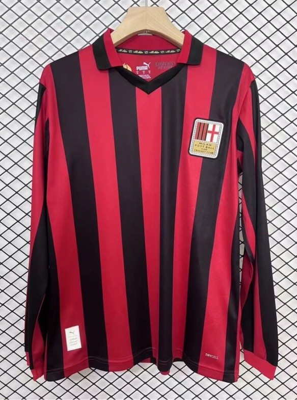 24-25 AC Milan 125th anniversary  long sleeves Soccer jersey