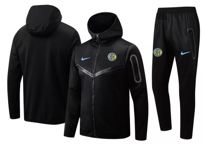 22-23 Inter Milan Black Hoodie Jacket Tracksuit#F412