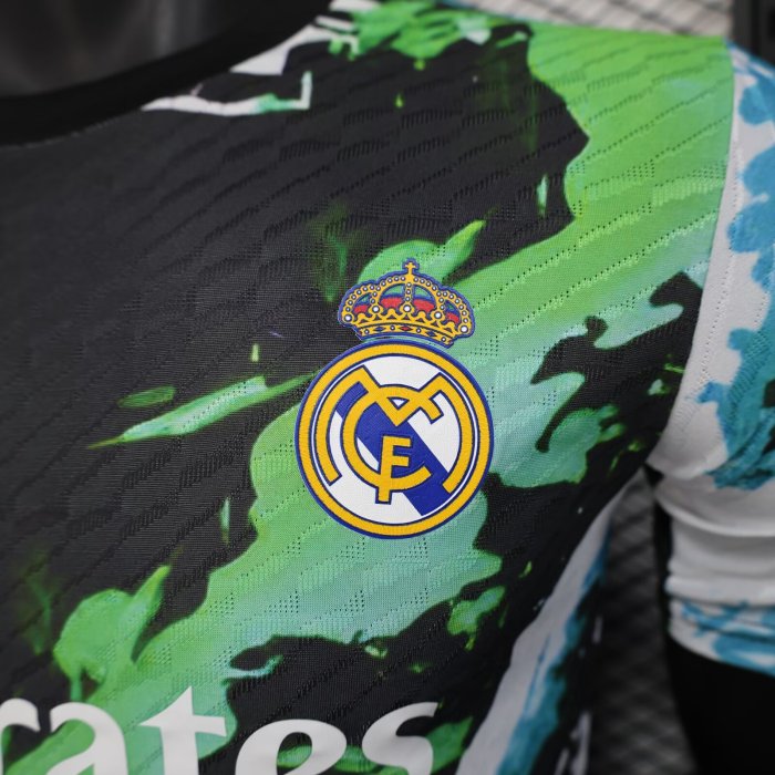 25-26 Real Madrid Black Green Special Edition Player Version Soccer Jersey