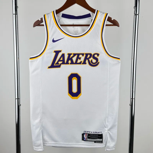 22-23 Lakers WESTBROOK #0 White Top Quality Hot Pressing NBA Jersey