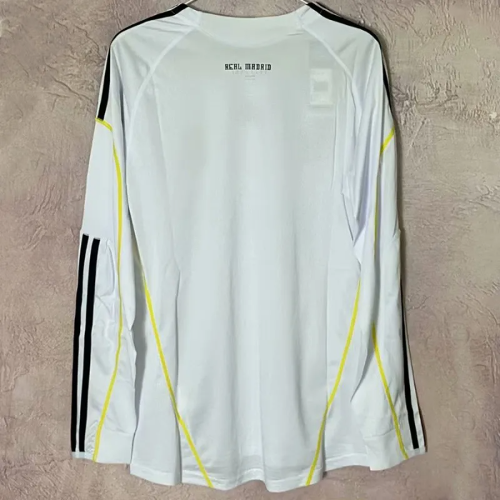 2009-2010 Real Madrid Home Long Sleeve Retro Soccer Jersey