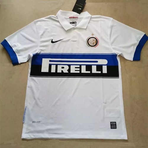 2009-2010 Inter Milan Away White Retro Soccer Jersey