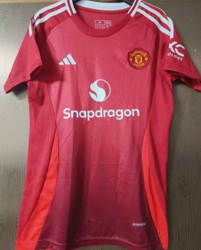 24-25 Manchester United Home Women Fans Soccer Jersey