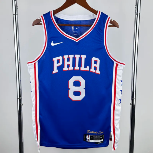 24-25 76ERS GEORGE #8 Blue Top Quality Hot Pressing NBA Jersey