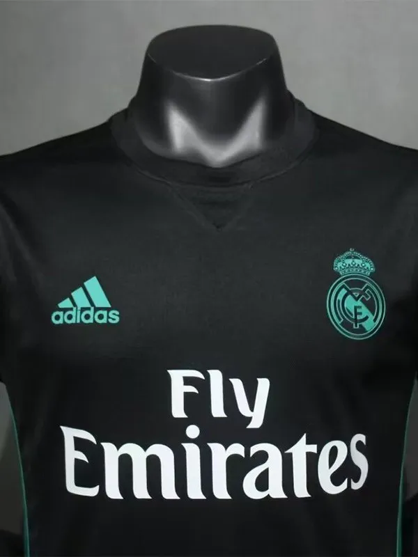 2017-2018 Real Madrid Away Player Version Retro Soccer Jersey