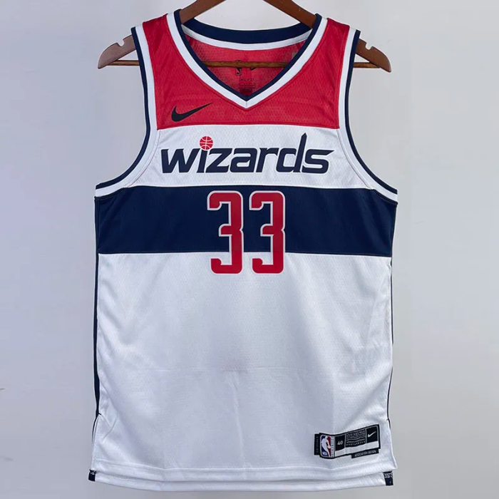 22-23 Wizards KUZMA #33 White Top Quality Hot Pressing NBA Jersey