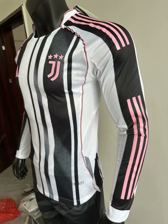 25-26 Juventus Home Long sleeves Player Version Soccer Jersey