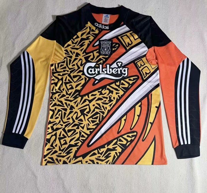1995-1996 Liverpool Goalkeeper Long sleeves Retro Soccer Jersey