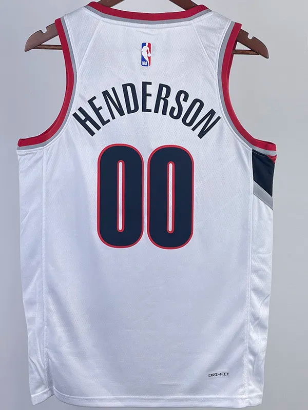 22-23 Trail Blazers HENDERSON #00 White Top Quality Hot Pressing NBA Jersey