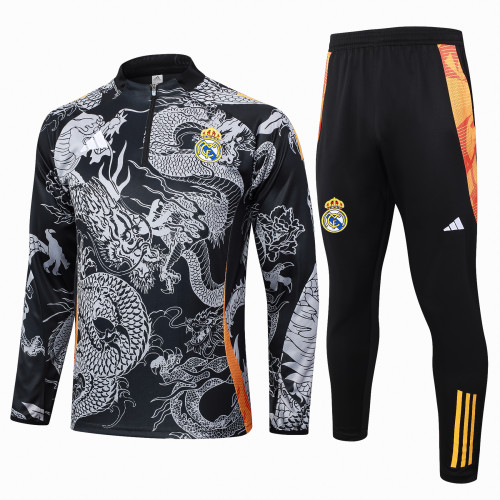 24-25 Real Madrid High Quality Half Pull Tracksuit
