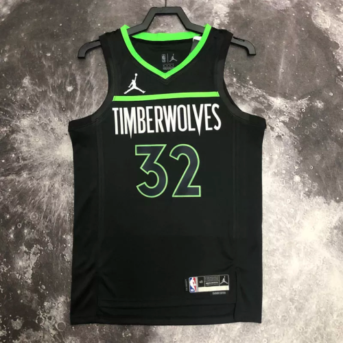 22-23 TIMBERWOLVES TOWNS #32 Black Top Quality Hot Pressing NBA Jersey (Trapeze Edition)