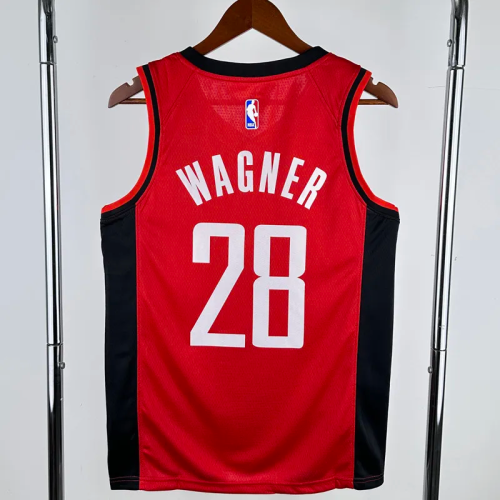22-23 ROCKETS WAGNER #28 Red Away Top Quality Hot Pressing NBA Jersey