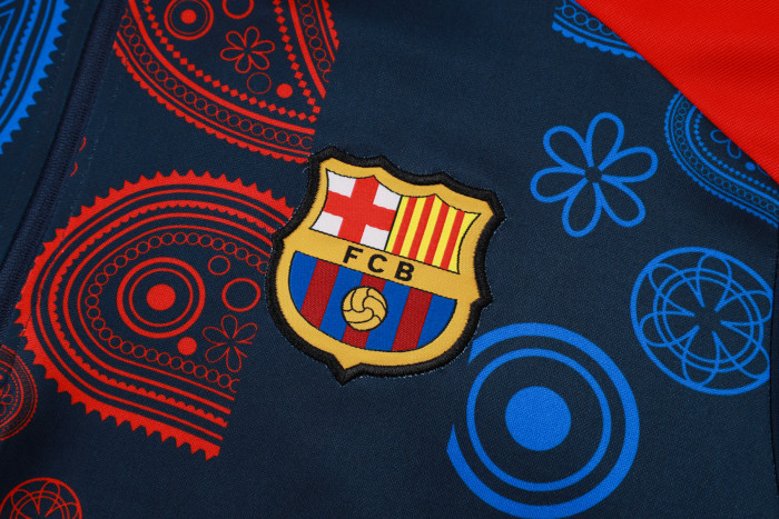 24-25 Barcelona High Quality Half Pull Tracksuit