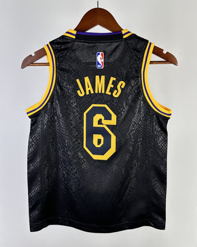 2024 LAKERS JAMES #6Top Quality Hot Pressing Kids NBA Jersey