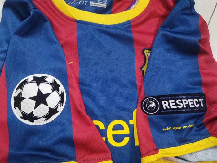 2011 Barcelona Home Long sleeves Retro Soccer Jersey