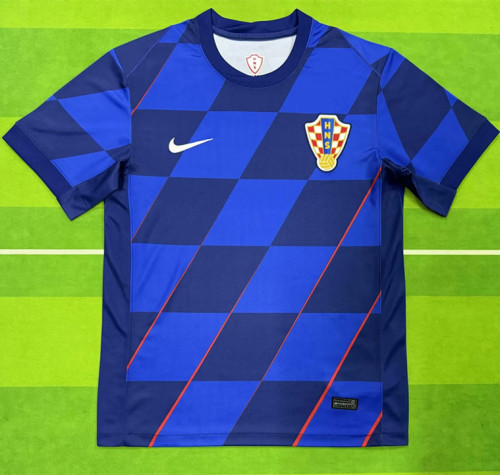 2024 Croatia European Cup Away Fans Version Soccer Jersey