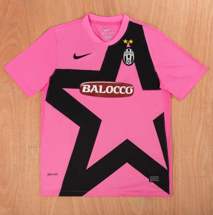 2011-2012 Juventus Pink Away Retro Soccer Jersey