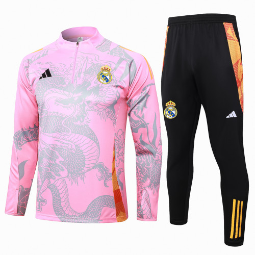 24-25 Real Madrid High Quality Half Pull Tracksuit