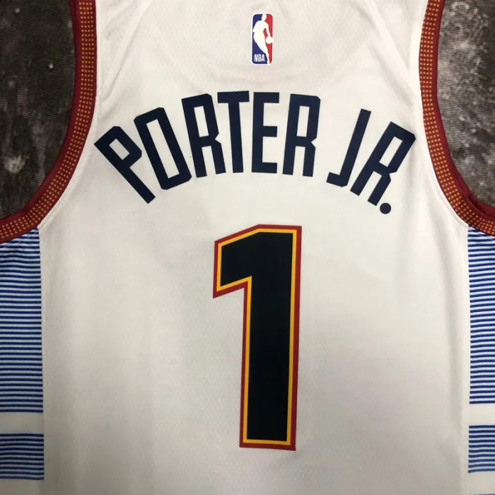 22-23 Nuggets PORTER JR. #1 White City Edition Top Quality Hot Pressing NBA Jersey