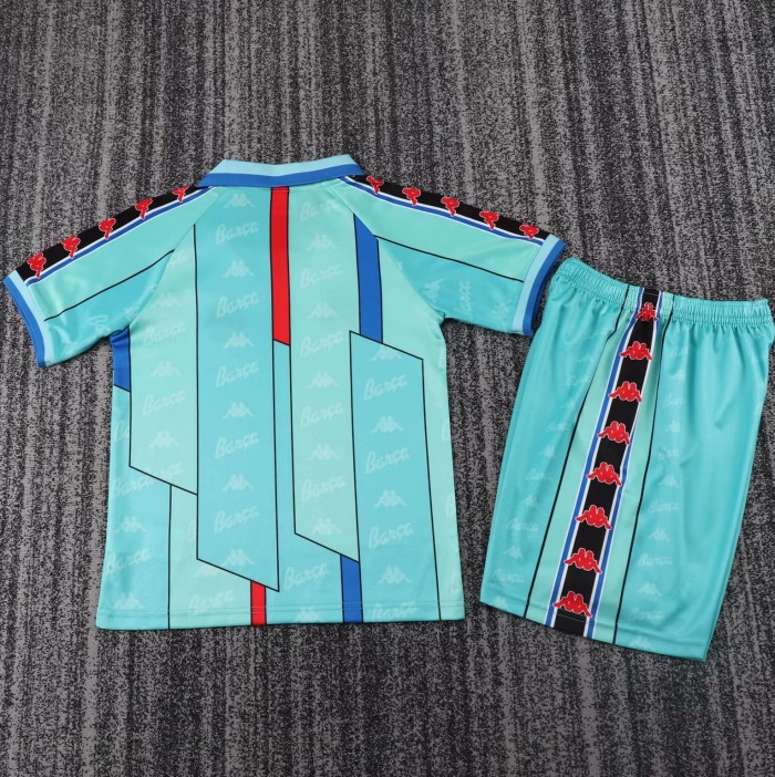 1996-1997 Barcelona Away Retro Kids Soccer Jersey