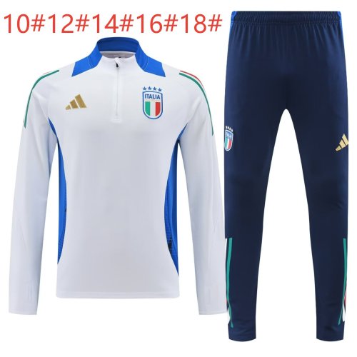 24-25 Italy High Quality Kids Half Pull Tracksuit