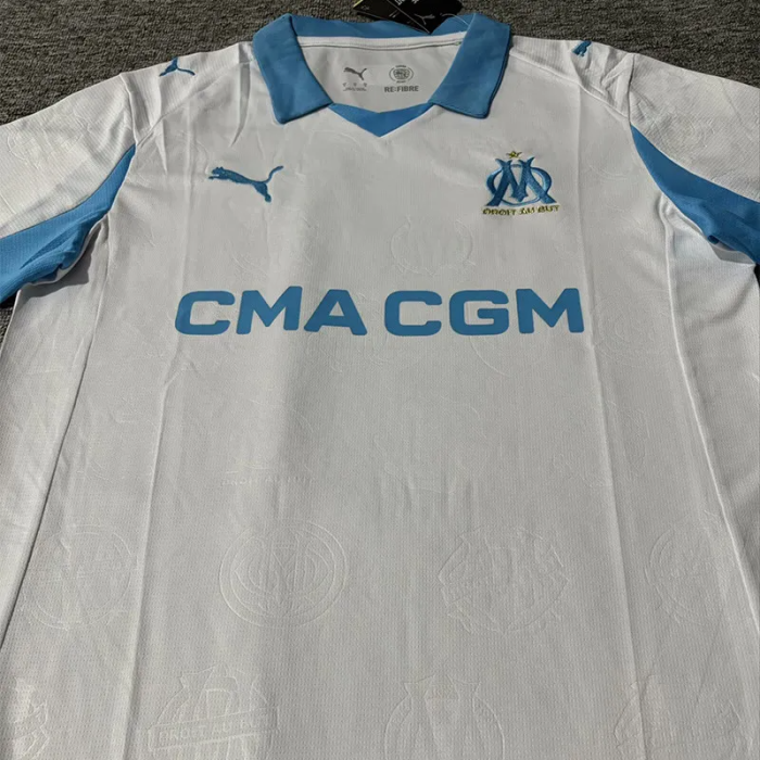 25-26 Marseille Home Fans Soccer Jersey