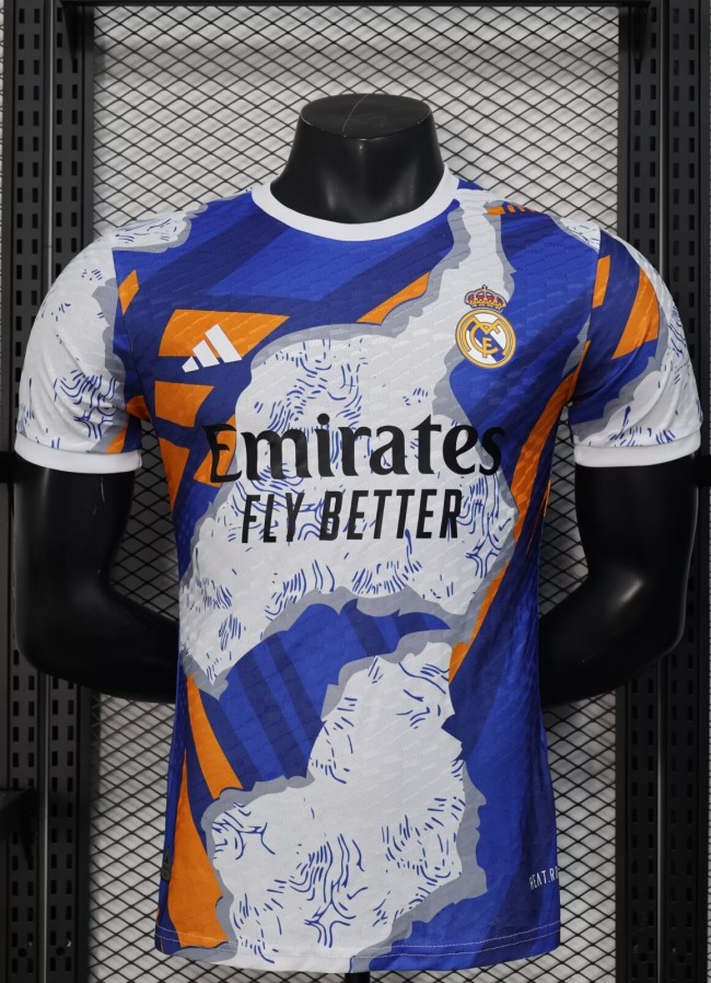 25-26 Real Madrid Special Edition Blue White Player Version Training Shirts