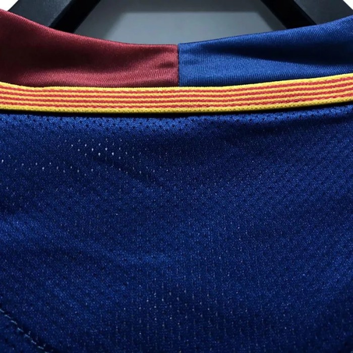 2008-2009 Barcelona Home Retro Long Sleeve Soccer Jersey (UCL版有决赛字)