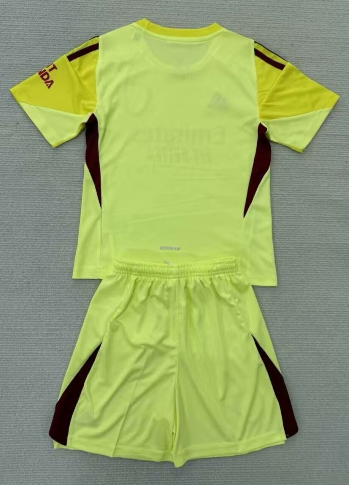 25-26 Arsenal Light Yellow GoalKeeper Adult Suit