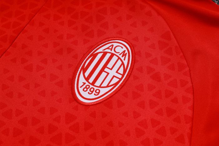 23-24 AC Milan High Quality Half Pull Tracksuit