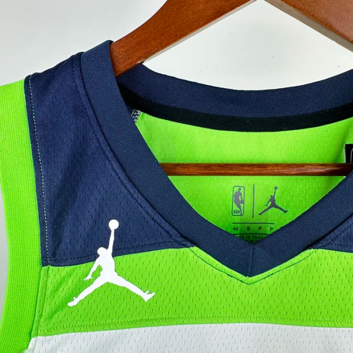 TIMBERWOLVES EDWARDS #5 Fluorescent green Top Quality Hot Pressing NBA Jersey (Trapeze Edition)