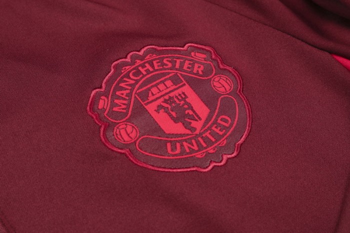 23-24 Manchester United High Quality Half Pull Tracksuit