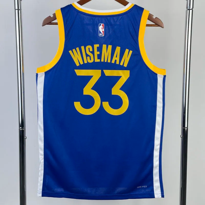 22-23 WARRIORS WISEMAN #33 Blue Top Quality Hot Pressing NBA Jersey
