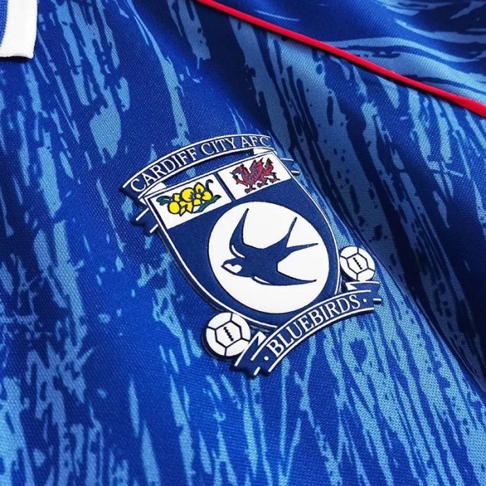 1990 Cardiff City Home Retro Soccer Jersey