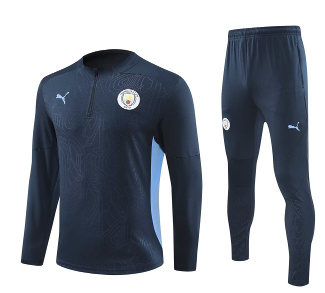 24-25 Manchester City High Quality Half Pull Tracksuit