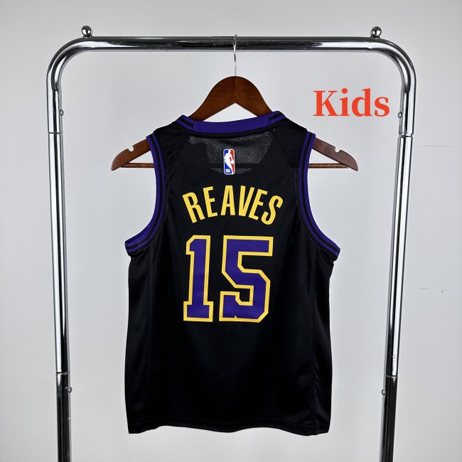 2024 LAKERS REAUES #15 Top Quality Hot Pressing Kids NBA Jersey
