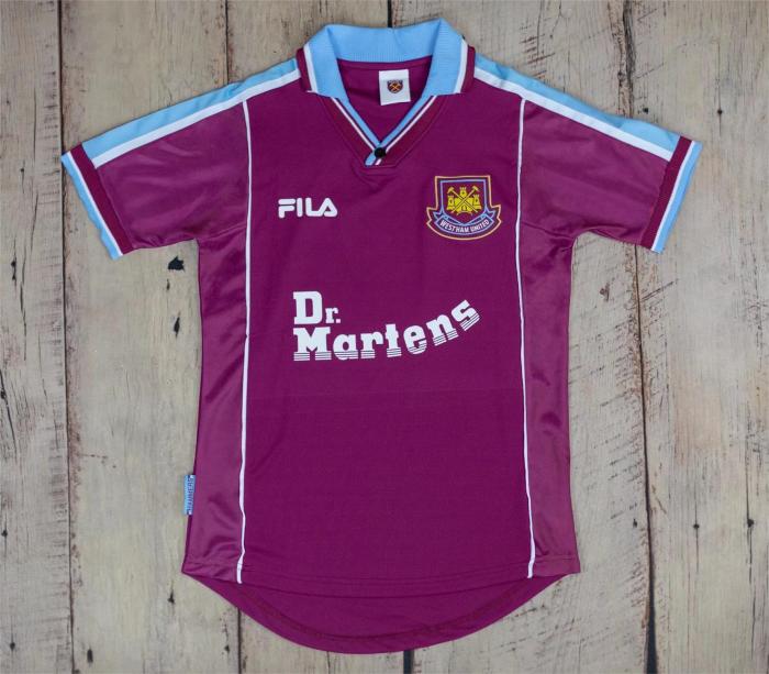1999-2001 West Ham Home Retrot Soccer Jersey