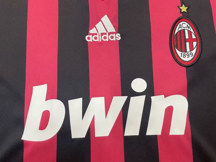 2009-2010 AC Milan Home Retro Kids Soccer Jersey