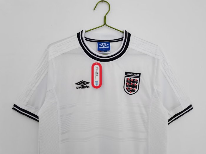 1999-2001 England Home Retro Soccer Jersey
