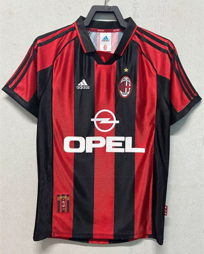 1998-2000 AC Milan Home Retro Soccer Jersey