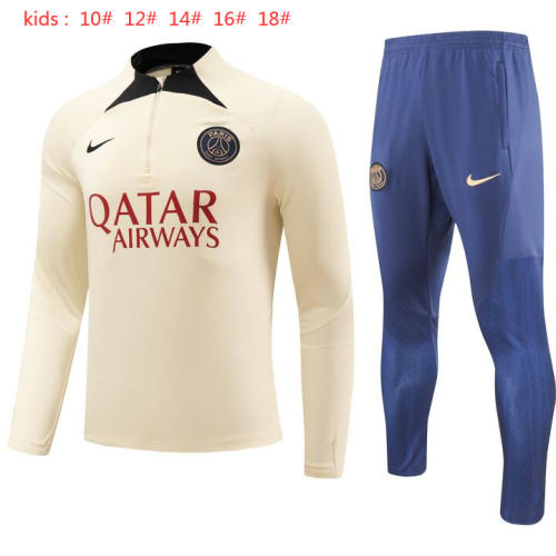 23-24 Paris Saint-Germain High Quality Kids Half Pull Tracksuit