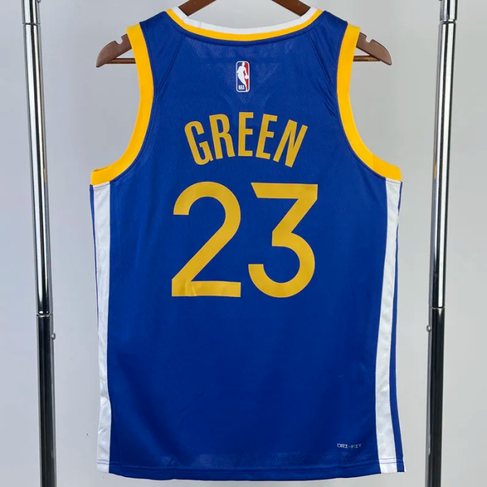22-23 WARRIORS GREEN #23 Blue Top Quality Hot Pressing NBA Jersey (V领)