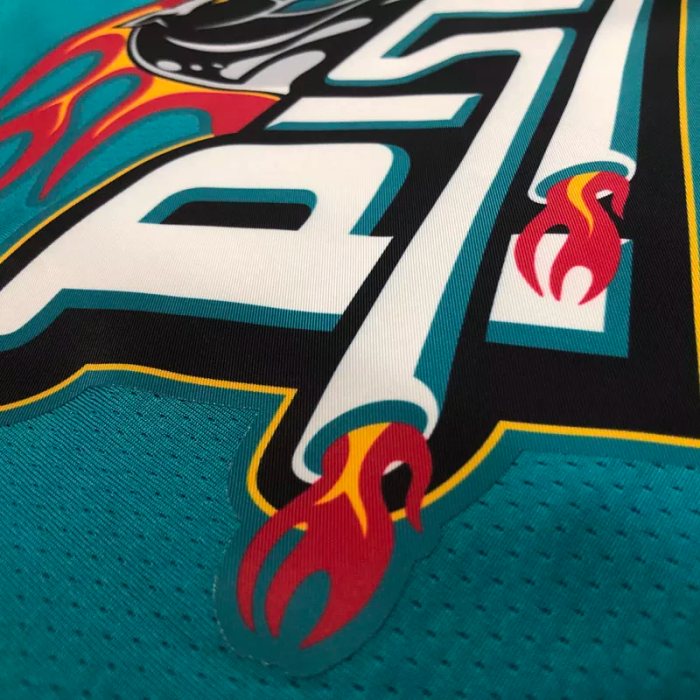 22-23 Pistons CUNNINGHAM #2 Light blue Top Quality Hot Pressing NBA Jersey (Retro Logo)