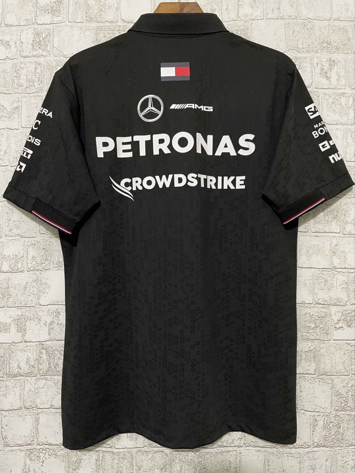 2024 F1 Benz New Pattern Short Sleeve Racing Suit