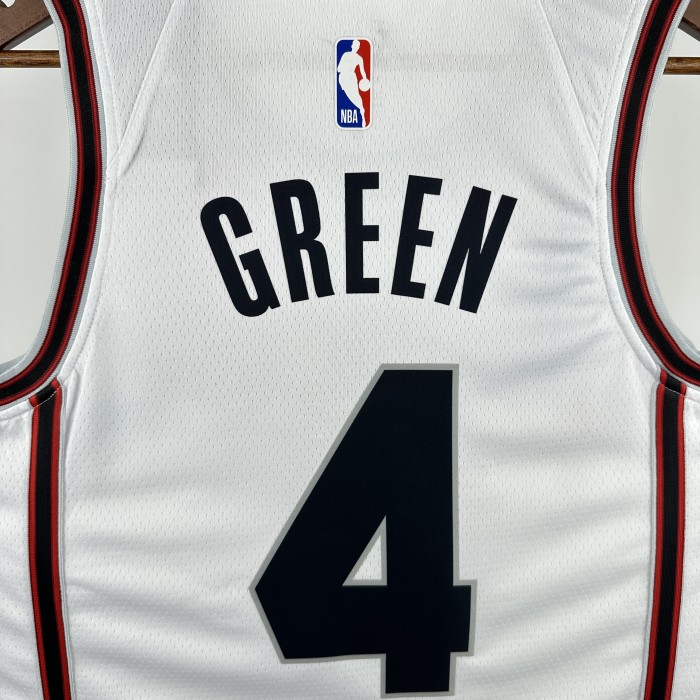 24-25 ROCKETS GREEN #4 White City Edition Top Quality Hot Pressing NBA Jersey